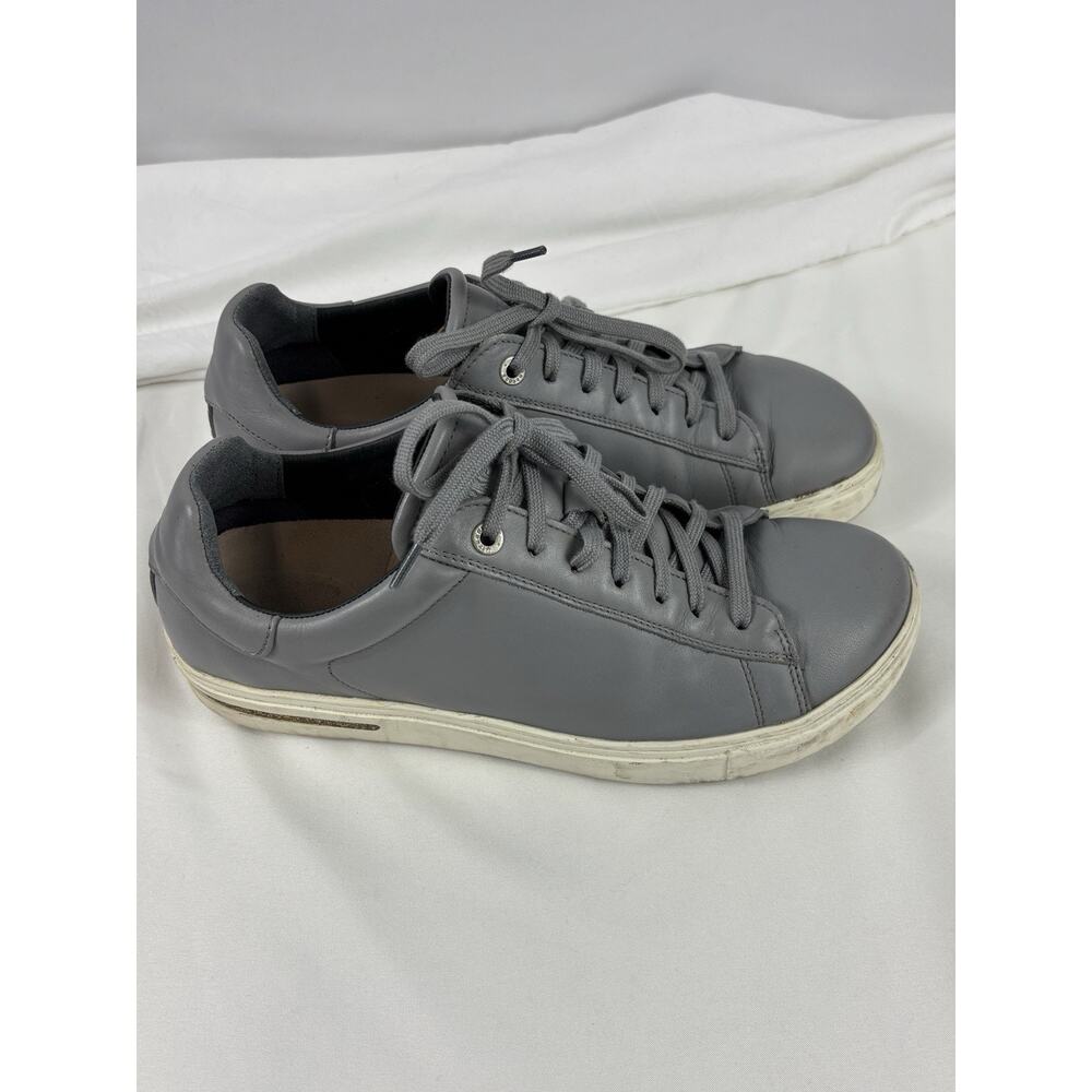 Birkenstock Bend Low Sneakers Grey Leather 40 Narrow Low Top Arch Support Cork